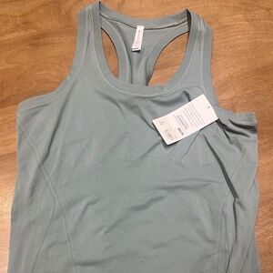 Athlete sage teal tank top.